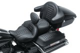 Mustang 93-13 Harley FL Touring Saddlebag Lid Covers Deluxe - Black thumbnail 1