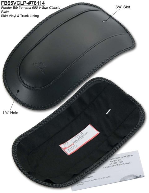 Mustang 98-11 Yamaha V-Star Classic Fender Bib - Black thumbnail 1