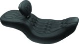 Mustang 08-21 Harley FL Touring Driver Backrest Kit Regal w/Black Pearl Studs- Black thumbnail 2