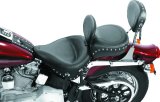 Mustang 84-06 Harley Standard Rear Tire Wide Touring Solo Seat w/Driver Backrest Studs - Black thumbnail 2