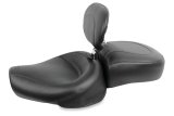 Mustang 82-03 Harley Sportster Wide Touring Solo Seat w/Driver Backrest - Black thumbnail 1