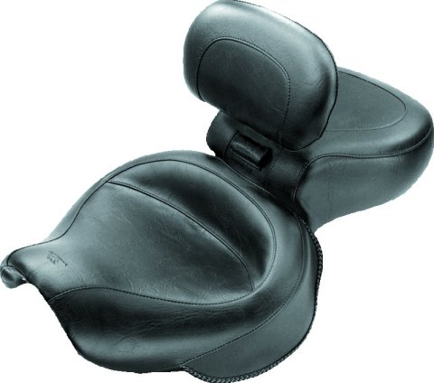 Mustang 00-08 Honda VT1100 Sabre,97-08 Spirit,87-97 Shadow Wide Touring 1PC Seat - Black