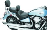 Mustang 04-10 Kawasaki Vulcan 2000 Classic,LT Standard Touring 2PC Seat w/Driver Backrest - Black thumbnail 2