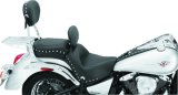 Mustang 06-21 Kawasaki Vulcan 900 Classic, Custom Touring 1PC Seat w/Driver Backrest Studs - Black thumbnail 2