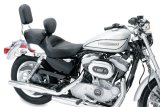 Mustang 04-21 Harley Sportster Wide Touring Solo Seat w/Driver Backrest - Black thumbnail 1