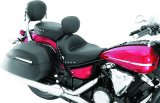Mustang 07-17 Yamaha V-Star 1300,1300 Tourer Wide 2PC Seat w/ Driver Backrest Studs- Black thumbnail 3
