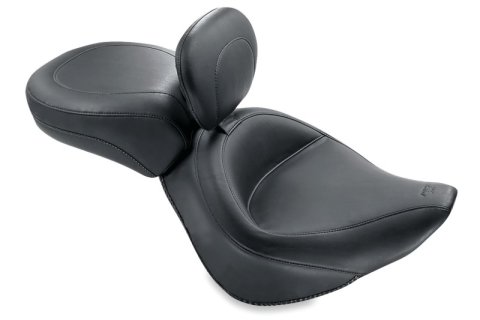 Mustang 00-15 Harley Softail Standard Rear Tire Wide Touring Recessed Passenger Seat - Black thumbnail 1