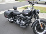 Mustang 06-17 Harley Softail Wide Tire (200mm) Wide Touring Solo Seat w/Driver Backrest - Black thumbnail 2