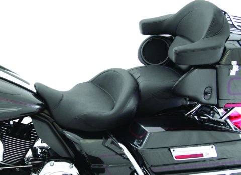 Mustang 08-21 Harley Electra Glide, Rd Glide, Rd King, Str Glide Super Touring 1PC Seat - Black