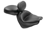 Mustang 04-09 Honda VTX1300C Wide Touring 2PC Seat w/Driver Backrest - Black thumbnail 2
