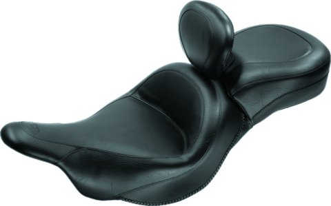 Mustang 09-21 Kawasaki Vulcan 1700 Voyager, Nomad Touring 1PC Seat w/Driver Backrest - Black thumbnail 2