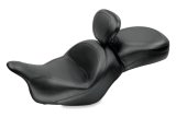 Mustang 09-13 Kawasaki Vulcan 1700 Classic Std Touring 1PC Seat w/Driver Backrest - Black thumbnail 1