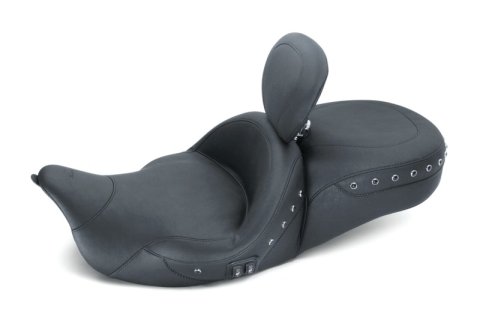 Mustang 08-21 Harley Electra Glide,Rd Glide,Rd King,Str Glide Touring Heated 1PC Seat Pearls-Black thumbnail 1