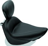 Mustang 00-15 Harley Softail Standard Rear Tire Standard Touring Solo Seat w/Driver Backrest - Black thumbnail 1