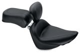 Mustang 00-15 Harley Softail Standard Rear Tire Standard Touring Solo Seat w/Driver Backrest - Black thumbnail 2