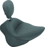 Mustang 11-13 Harley Blackline,12-17 Slim/Slim S Wide Touring Solo Seat w/Driver Backrest - Black thumbnail 2