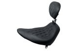 Mustang 84-06 Harley Standard Rear Tire Wide Tripper Solo Seat w/DBR Diamond Stitch - Black thumbnail 1