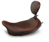 Mustang 08-21 Harley Electra Glide Std,Rd Glide,Rd King,Str Glide Wide Tripper Solo Seat - Brown thumbnail 1