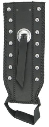 Mustang 93-03 Harley Dyna Wide Glide Tank Bib w/Studs - Black thumbnail 1