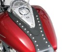 Mustang 04-09 HondaVTX1300C, 03-09 VTX1300 Retro, 03-07 VTX1300S Tank Bib w/Studs - Black thumbnail 1