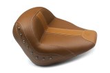 Mustang 15-21 Indian Scout Standard Touring Solo Seat w/Studs - Brown thumbnail 1