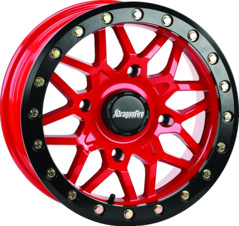 DragonFire Racing Typhon Wheel 15X6 4/137 5+1 +40 R Machined Red thumbnail 2