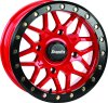 DragonFire Racing Typhon Wheel 14X7 4/137 5+2 +10 Machined Red thumbnail 3