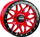 DragonFire Racing Typhon Wheel 14X7 4/156 5+2 +10 Machined Red thumbnail 2