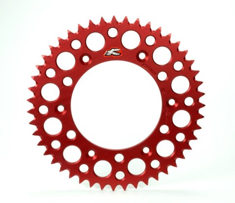 Renthal 96-17 Honda CRF 230F/ CR250R/ CRF450R Rear Grooved Sprocket - Red 520-50P Teeth thumbnail 1