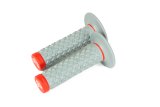 Renthal Soft/Firm MX Dual Compound Grips Tapered 1/2 Waffle - Gray/Red thumbnail 1