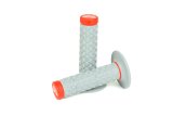 Renthal Soft/Firm MX Dual Compound Grips Tapered 1/2 Waffle - Gray/Red thumbnail 2