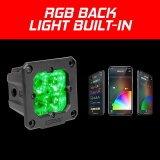 XK Glow Flush Mount XKchrome 20w LED Cube Light w/ RGB Accent Light Kit w/ Cntrlr- Driving Beam 2pc thumbnail 2