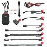 XK Glow Addressable LED Motorcycle Accent Light Kits Advanced XKalpha App Controlled thumbnail 1