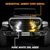 XK Glow JL Wrangler & Gladiator JT XKCHROME LED Grill Kit (Dual Mode) thumbnail 2