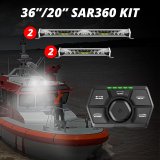 XK Glow SAR360 Light Bar Kit Emergency Search and Rescue Light System White (2)36In (2)20In thumbnail 1
