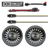 XK Glow 2pc 7in RGB LED Jeep Headlight XKchrome Bluetooth App Controlled Kit thumbnail 2