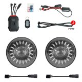 XK Glow 07-18 Jeep Wrangler JK 7in Headlight XKmax RGBW LED 2pc XKchrome Bluetooth App Cntl Kit thumbnail 1