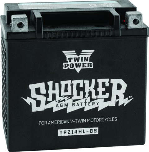 Twin Power YTX-14L Shocker Battery Replaces H-D 65958-04 220 CCA thumbnail 1