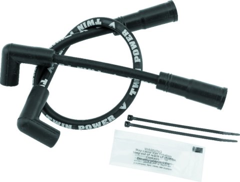 Twin Power 00-17 Softail 99-17 Dyna Black Ignition Wire Set thumbnail 1