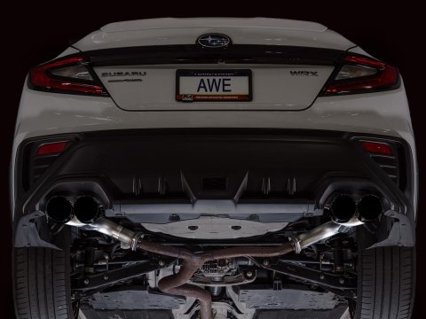 AWE Tuning 22-25 Subaru VB WRX Track Edition Axle-Back Exhaust - Diamond Black Tips thumbnail 5