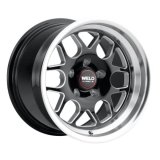 Weld Solana Drag 15x10 / 5x114.3 BP / ET22 / 6.36in BS / 78.1 Dia - Gloss Black Milled Wheel thumbnail 1