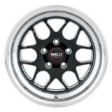 Weld Solana Drag 15x10 / 5x114.3 BP / ET22 / 6.36in BS / 78.1 Dia - Gloss Black Milled Wheel thumbnail 2