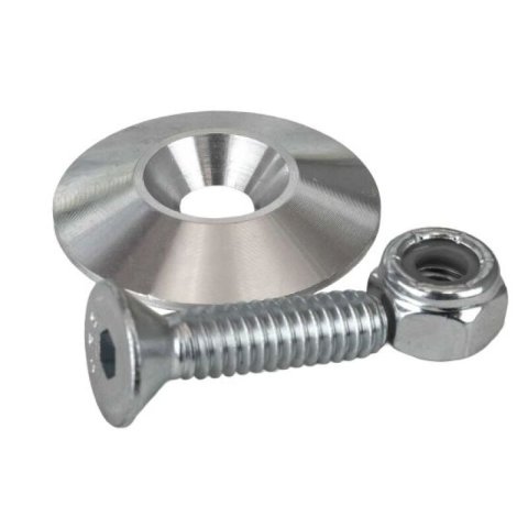 Moroso 1.25in Taper Washer - Raw (10 Pack w/Hardware)