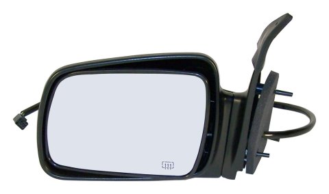 Crown Automotive Side View Mirrors 55154803 Mirror, Replacement, Driver Side, Electric, Flat, Heated, Black Housing, Jeep, Each