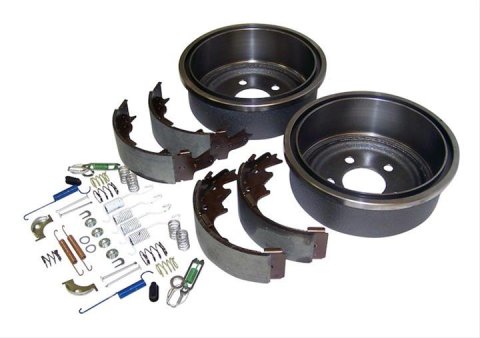 Crown Automotive Drum Brake Kits for 2000-2001 CHEROKEE, 2000-2006 WRANGLER - 52005350K-L Drums, Rear, 9.00 in. Diameter, Organic Shoes, Jeep, Kit