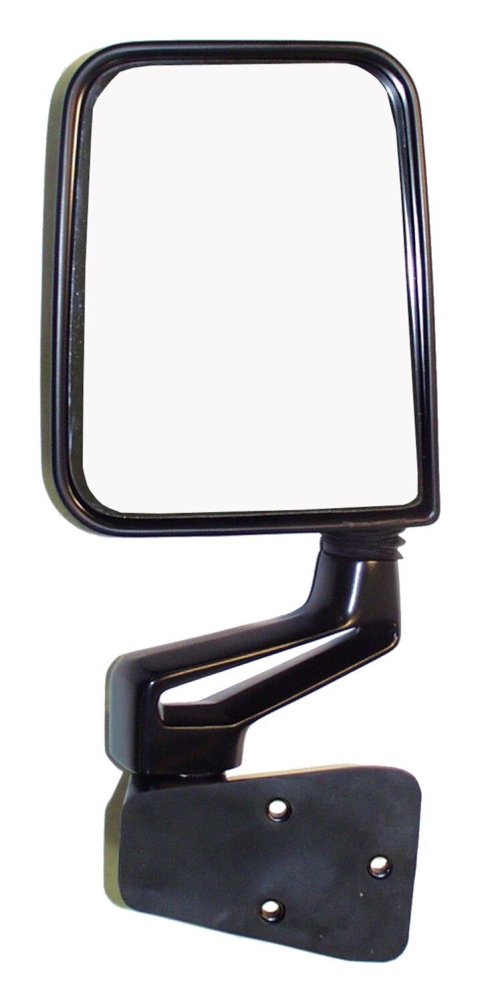 Crown Automotive Side View Mirrors for 1987-2006 WRANGLER - 82201773 Mirror, Replacement, Driver Side, Manual, Flat, Black Housing, Jeep, Each