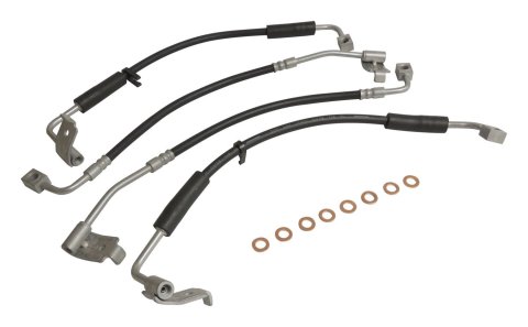 Crown Automotive Brake Hose Sets for 2007-2010 WRANGLER - BHK1 Hoses, Rubber, Front and Rear, Jeep, set of 4