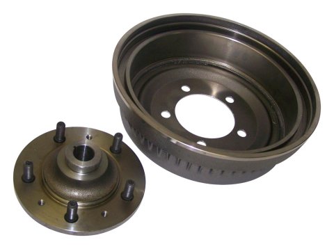 Crown Automotive Brake Drums for 1976-1978 CJ5, CJ7 - J5355714 Drum, Rear, Cast Iron, Natural, 11.00 in. Diameter, Hub, Wheel Studs, Jeep, Each