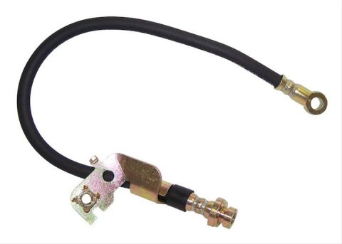 Crown Automotive Brake Hoses 5105604AD Hose, Assembled, Rubber, 18.50 in. Length, Passenger Side Front, Chrysler, Dodge, Jeep, Each