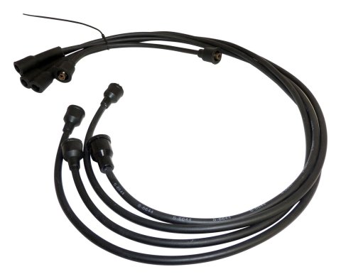 Crown Automotive Spark Plug Wire Sets J0930456 Wires, 7.00mm, Spiral Core, Black, Jeep, 2.2L, Set